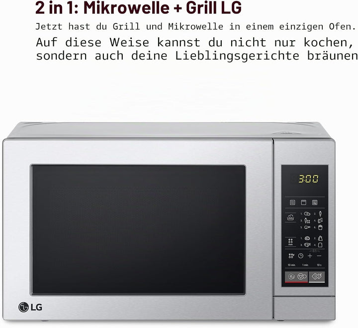 LG MH6044V Mikrowelle mit Grill, 20 Liter, 700 W,