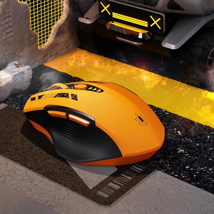 Uineer Bluetooth Maus, Tri-Mode (BT 5.0/4.0+2.4G Hz, sichtbarer Batteriestand, wiederaufladbare ergo