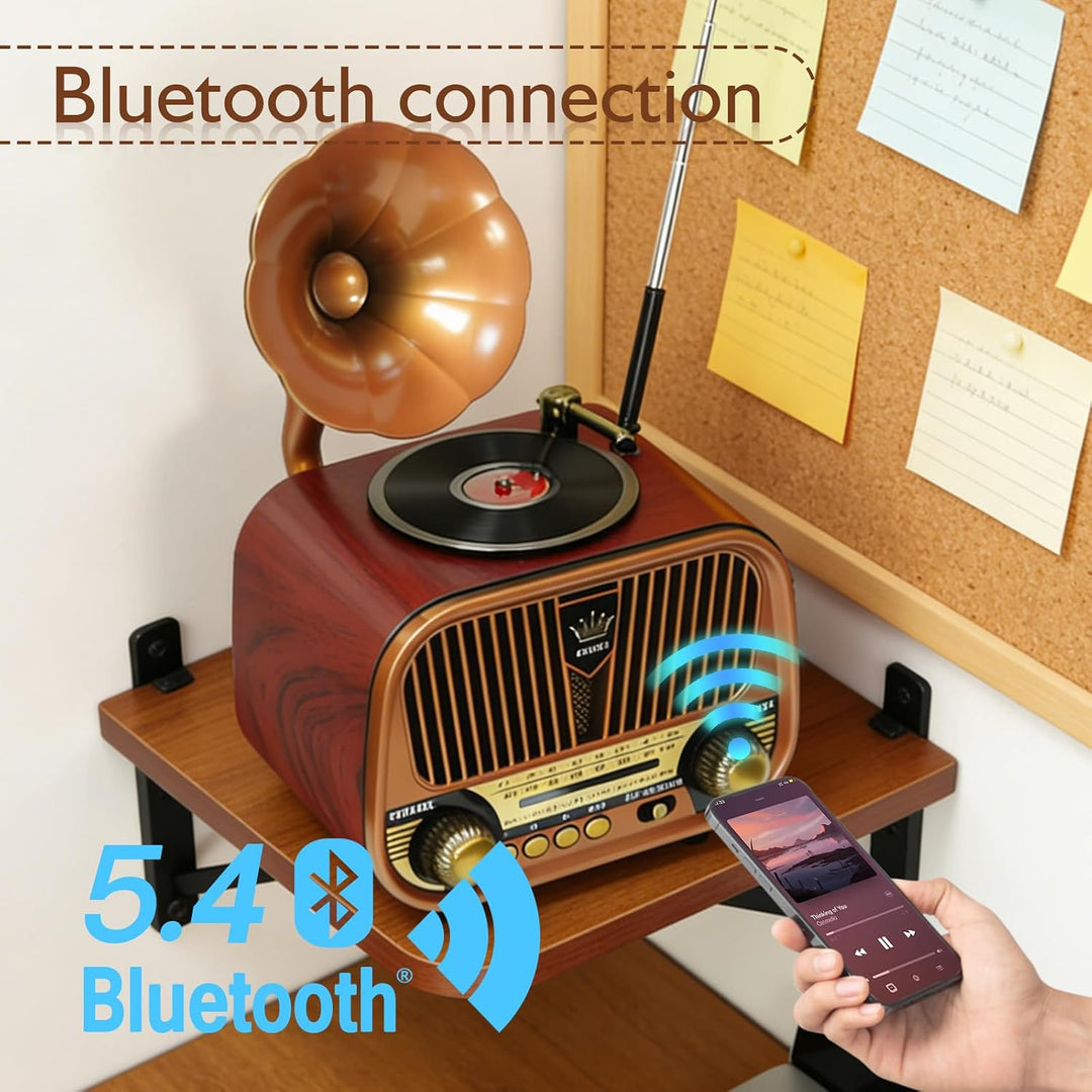 Retro Radio Mit Bluetooth, Nostalgie Radio Klein, Bluetooth Radios Retro, Für Wandern Camping Gesche