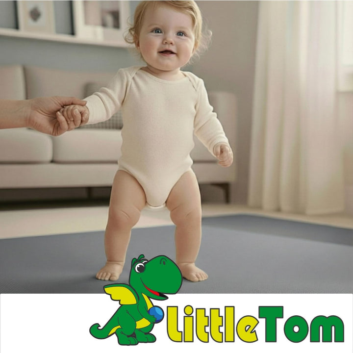 LittleTom Spielmatte Baby Puzzlematte - 9 Matten je 30x30x1 cm Krabbelmatte 90x90 cm Bodenmatte Kind