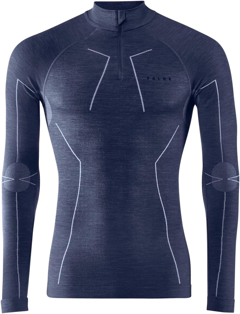 FALKE Herren Wool-Tech Zip Funktionsshirt Langarmshirt kalte bis sehr kalte Temperaturen Funktionsun