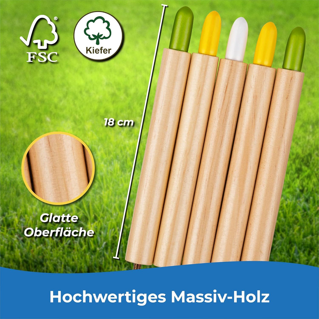 Toyfel XXL Mitty Toss Wurfspiel für Innen- und Aussenbereich, für Erwachsene und Kinder mit 15 Ringe