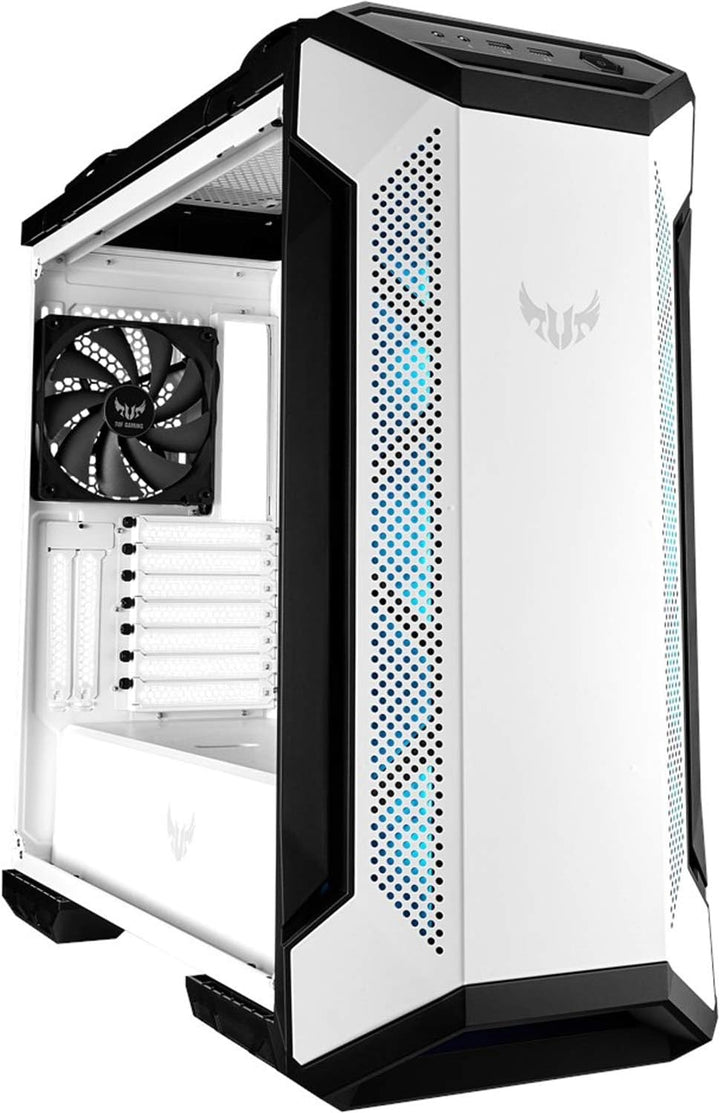 ASUS TUF Gaming GT501 White Edition Mid-Tower Computergehäuse für bis zu EATX Motherboards mit 2 x U