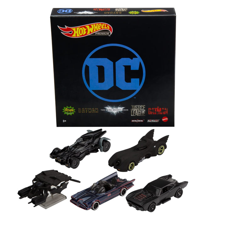 Hot Wheels GRM17 - Batman Set, 5 bei Fans beliebte Batmobil-Modelle, Spielzeugfahrzeuge im Massstab