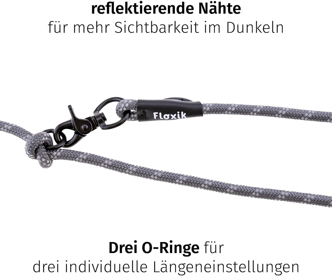 Floxik Premium Führleine Hund | Hundeleine 3m Verstellbar - Tauleine für kleine & mittelgrosse Hunde