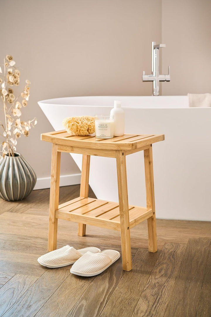 Zeller 18982 Hocker m. Ablage, Bambus