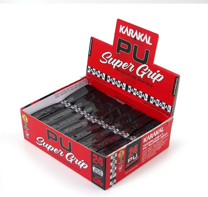 Karakal PU Super Grip schwarz Basis-Griffbänder - 24er Box