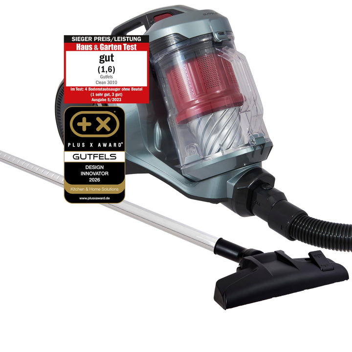 Multi Zyklon Staubsauger CLEAN 3010 | Staubsauger beutellos | Parkettdüse | Turbodüse | 3 L Staubbeh