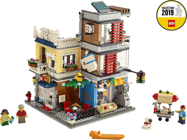 LEGO 31097 Creator Stadthaus mit Zoohandlung & Café Single, Single