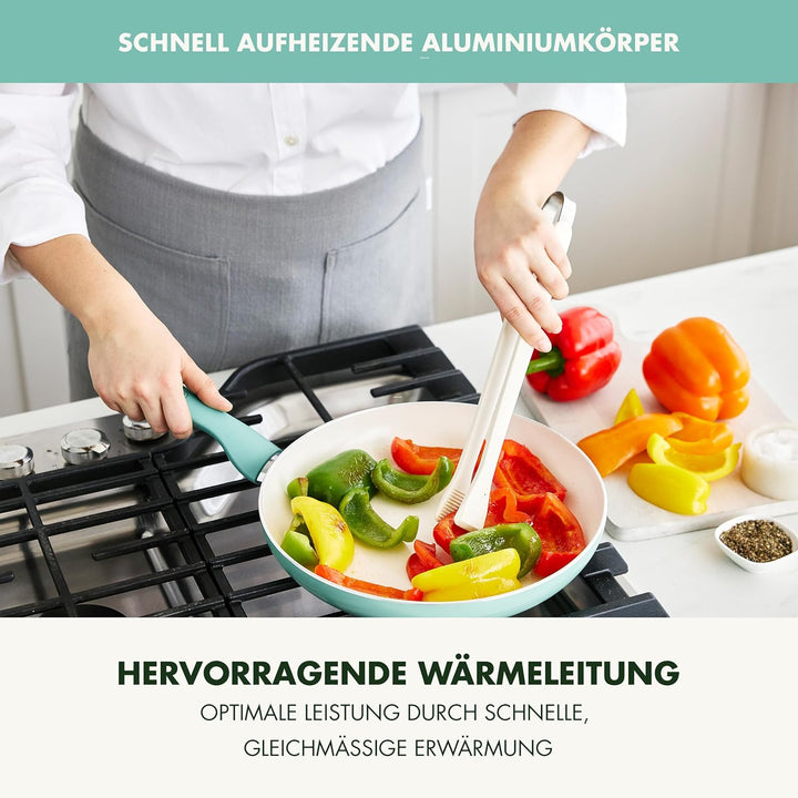 GreenPan Rio Gesunde Antihaft-Keramik Bratpfanne 18 cm, PFAS-frei, Stay-Cool-Griff, Backofenfest bis