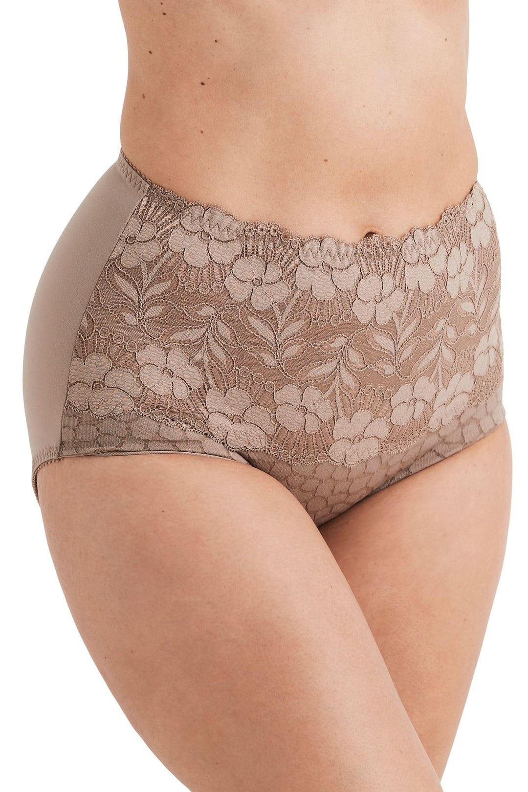 Miss Mary of Sweden Jacquard & Lace Miederhose 54 Taupe, 54 Taupe