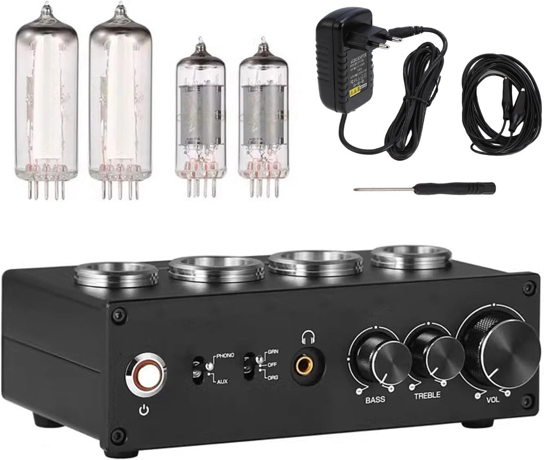 Garosa T9 Tube Phono Preamp MM MC Turntable Vorverstärker für Player -Telefon Tablet PC MP3 (EU -Ste