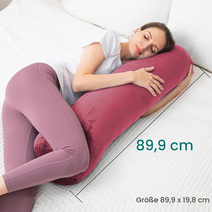 Body Pillow for Adults, Full Body Pilllow for Sleeping, Long Round Cervical Pillow, Bolster Side Sle