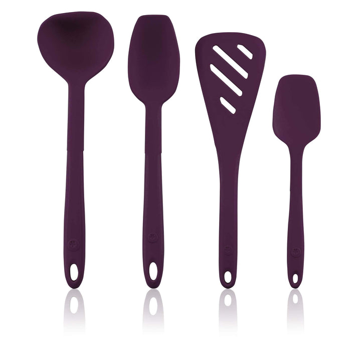 Kochblume Küchenhelfer-Set - Designwender S & Sossenlöffel S & Schöpfkelle S & Flexlöffel S 4er Set