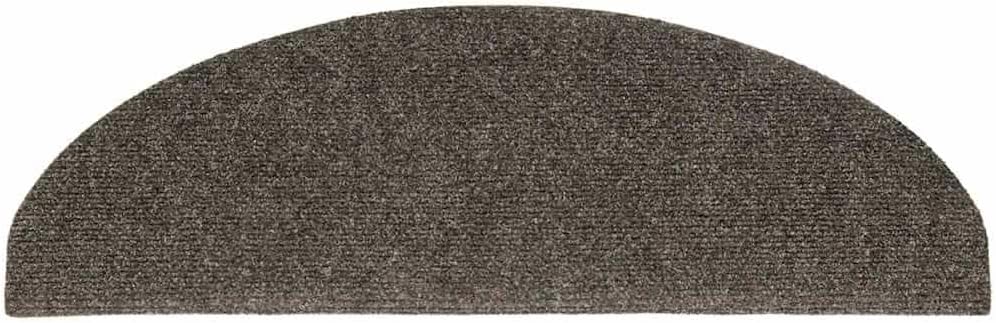 vidaXL Stufenmatten Selbstklebend 15 STK. 65x21x4 cm Anthrazit Halbrund Gross