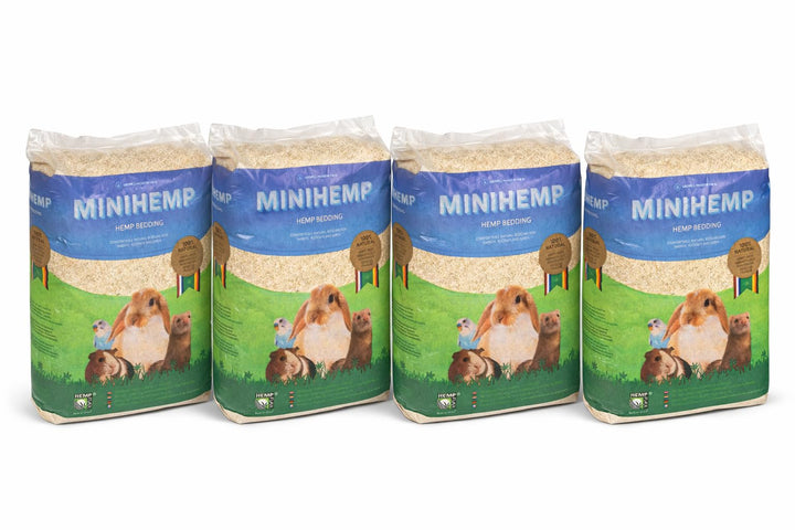 HempFlax 192 l, Einstreu für Kleintiere (HempFlax Mini Hemp 12 kg), Natürliches Hanf-Einstreu und Ni