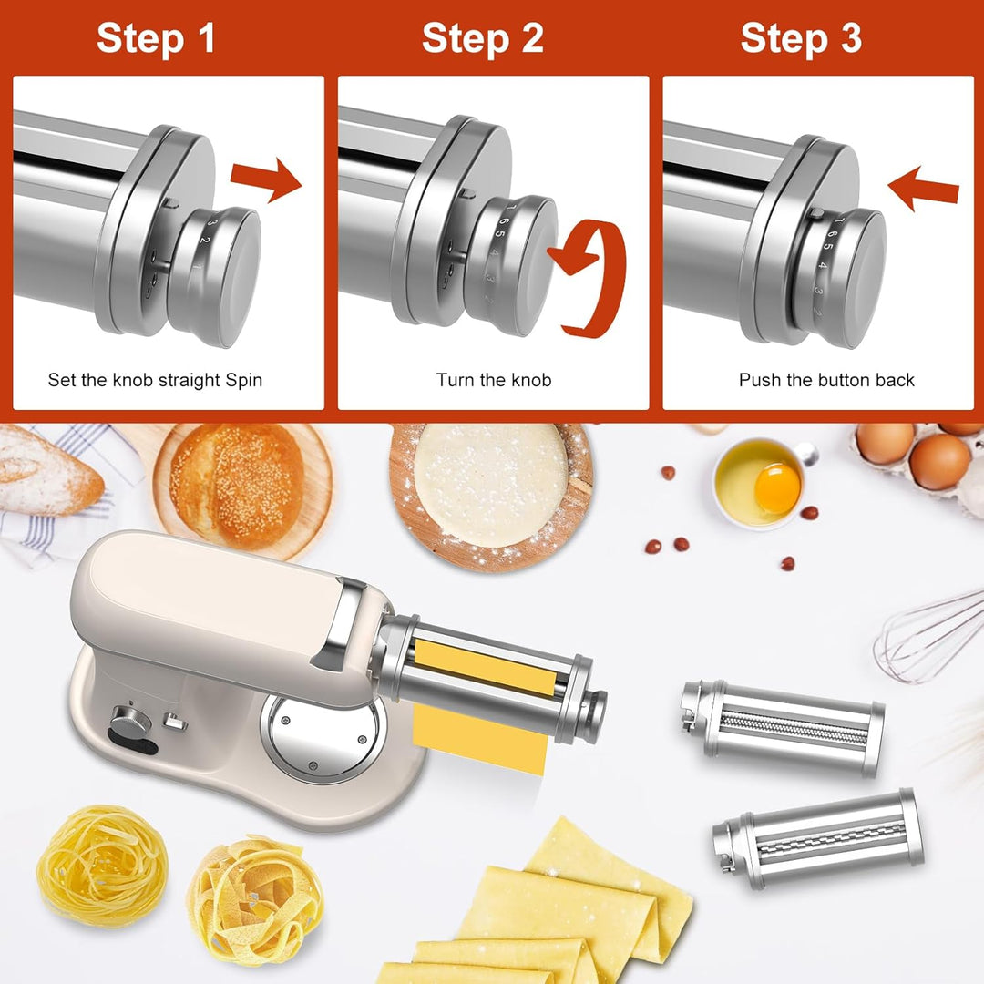 Nudelaufsatz für Bosch Mum5 Mum4 Zubehörteile, Nudelvorsatz aus SUS304 Edelstahl, Pasta Roller Edels