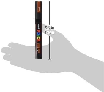 POSCA uni-ball 182520 - POSCA Marker mit mittelfeiner Rundspitze, 8er Set, Metallic Metallfarben 8 S