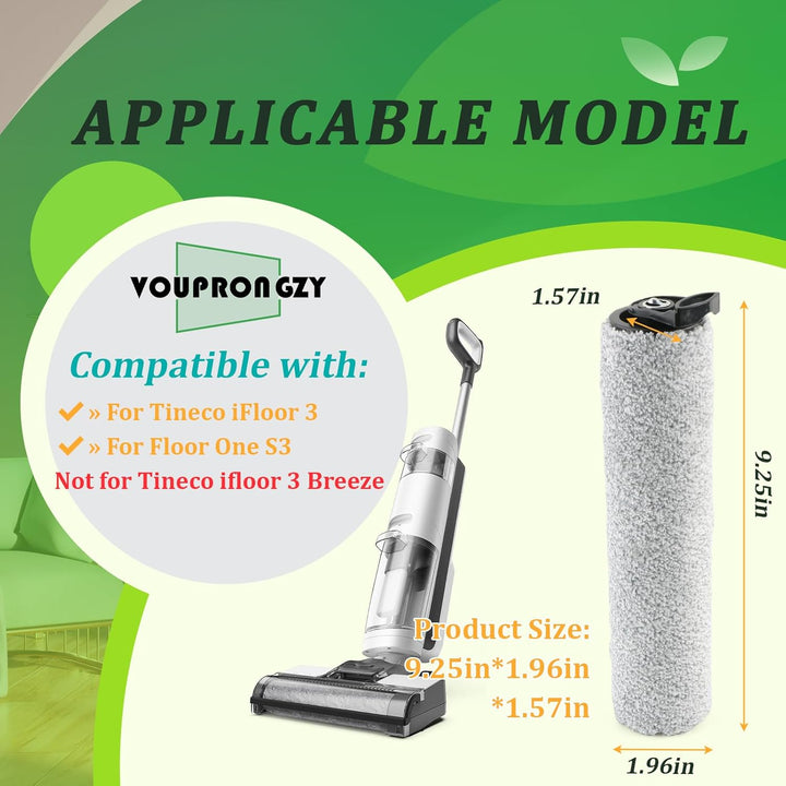 2 Bürstenrollen 4 Filter Ersatzteile für Tineco iFloor 3 / Floor One S3 Nass Trockensauger Bürstenro