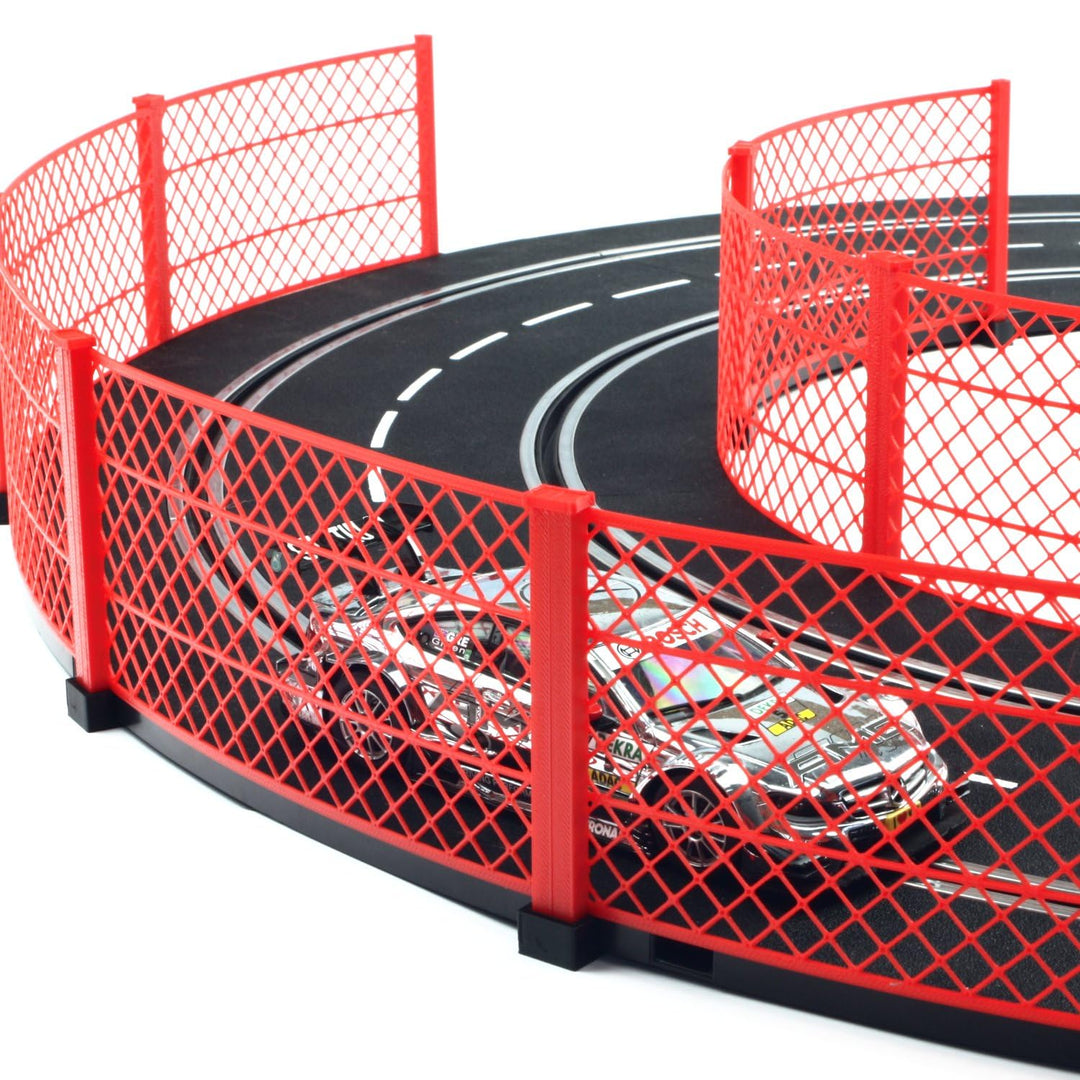 Overdrive-Racing Fangzaun System Rot 5m kompatibel mit Carrera Digital 124 132 EVO Kurven Geraden Za