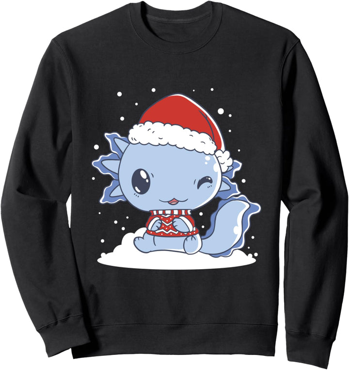 Niedlicher Axolotl hässlicher Weihnachtspullover Sweatshirt