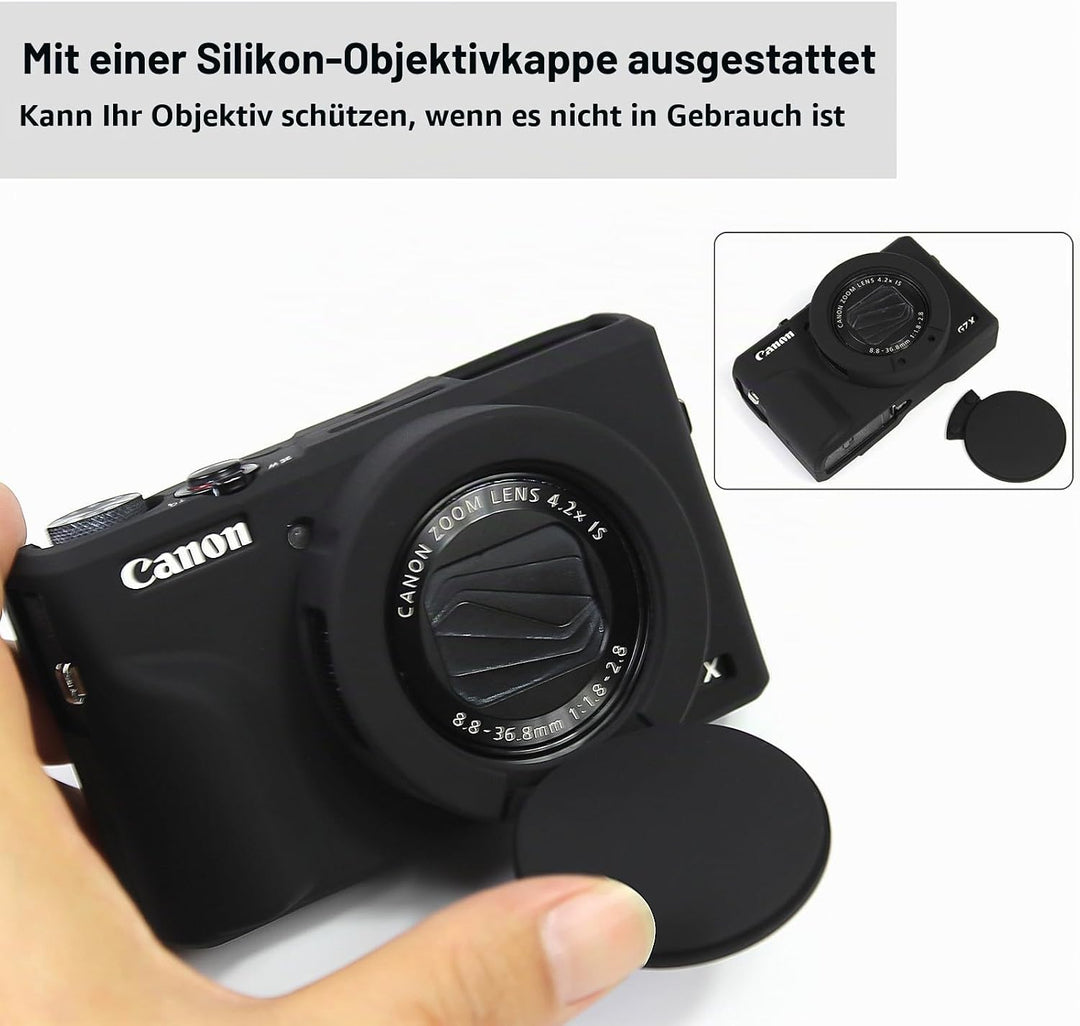 Easy Hood PowerShot G7 X III Kameratasche, Verbessert Silikon hülle für Canon Mark III Digitalkamera