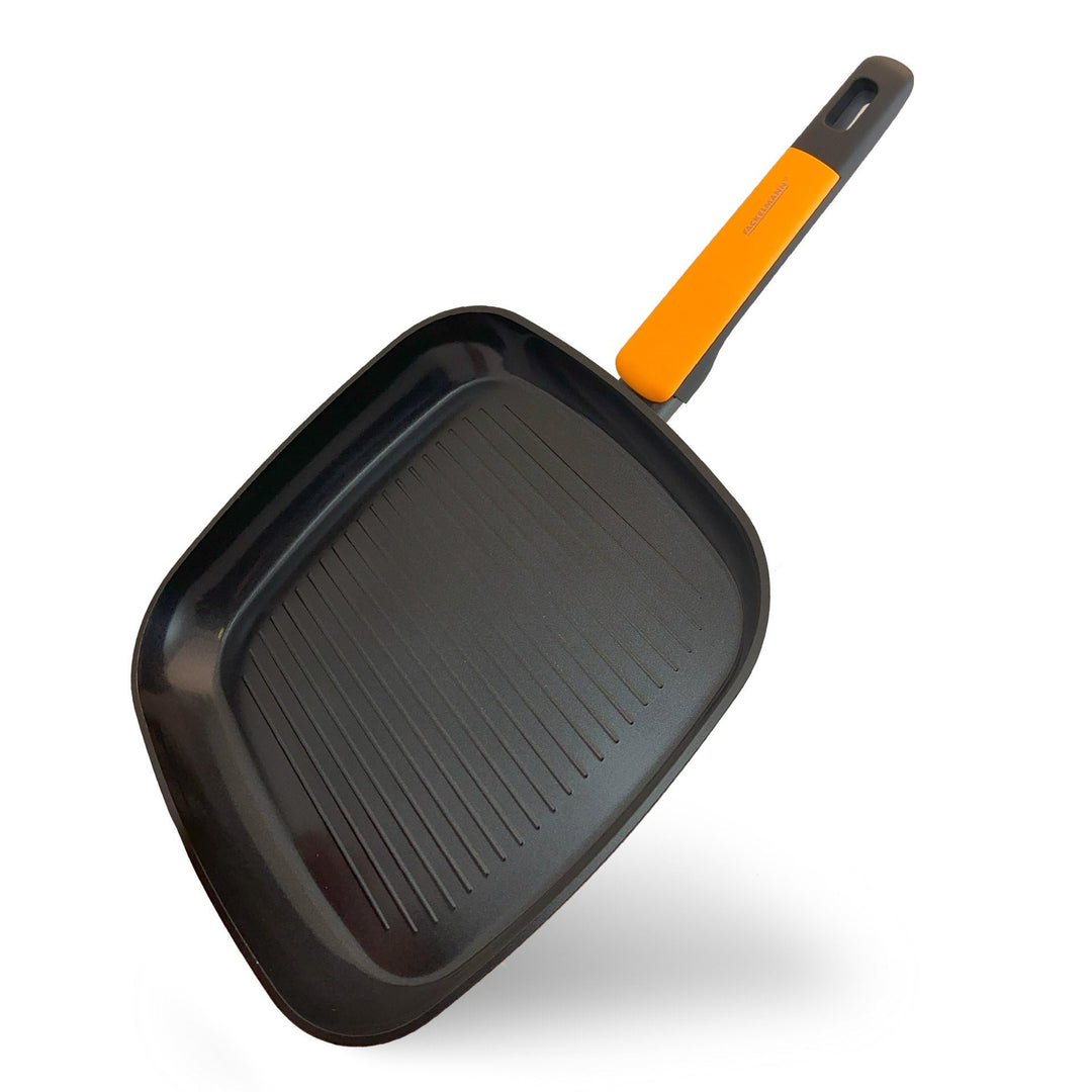 Fackelmann Grillpfanne Soft – Ø 28 cm aus geschmiedetem Aluminium, mit Greblon CK2 Ceramic Beschicht