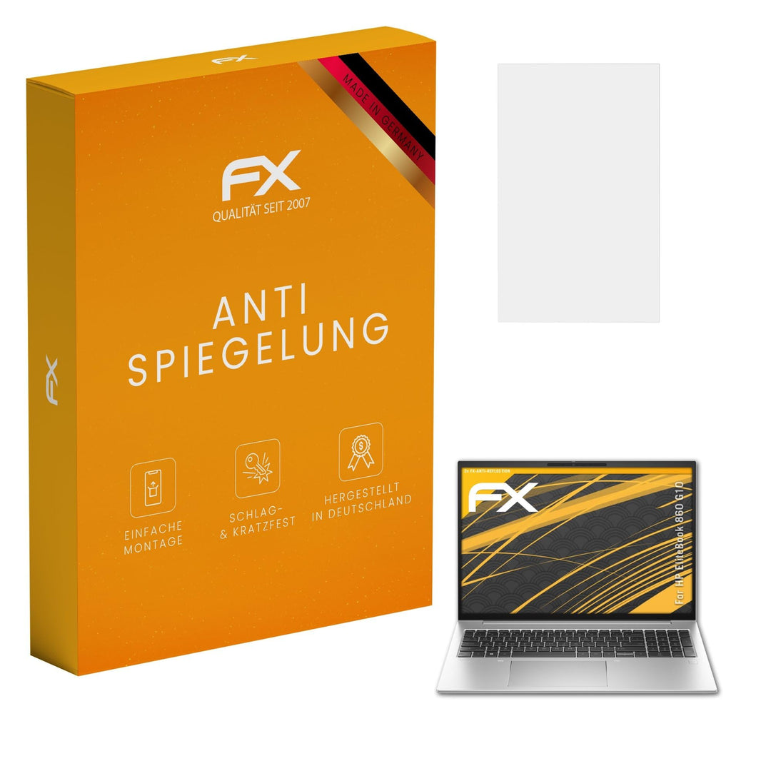 atFoliX Displayfolie kompatibel mit HP EliteBook 860 G10 Schutzfolie, entspiegelnde und stossdämpfen