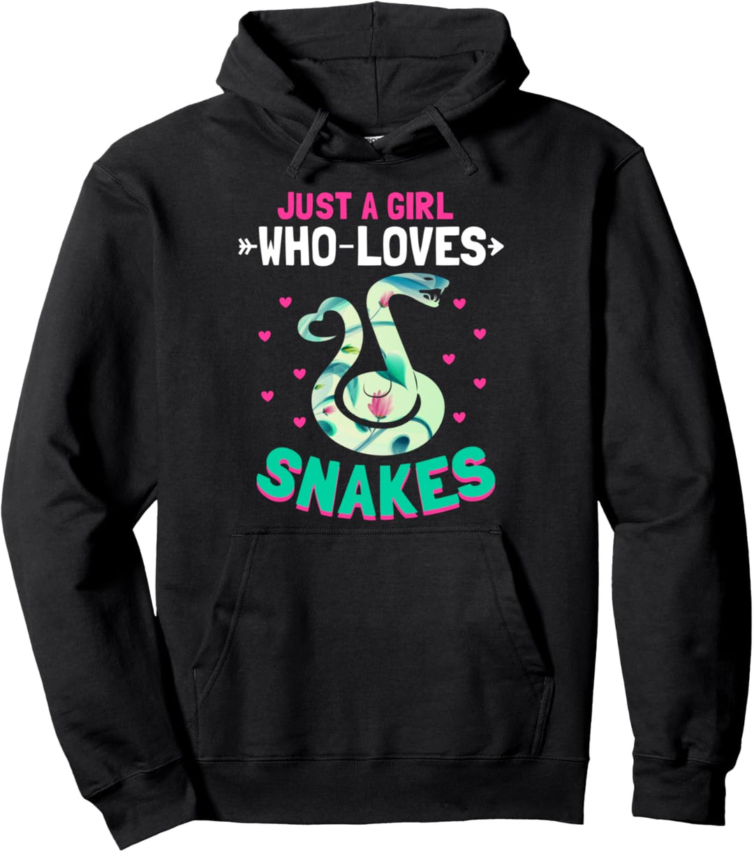Just A Girl Who Loves Snakes Mädchen Frauen Schlangen Pullover Hoodie