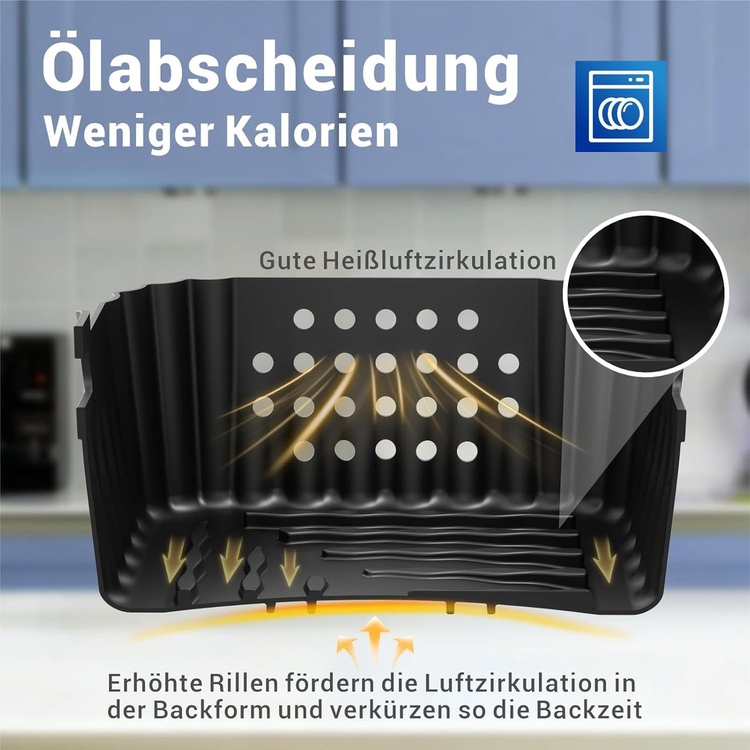 Heissluftfritteuse Zubehör für Philips Airfryer 4000 Series 10L, Silikonform Heissluftfritteuse Zube