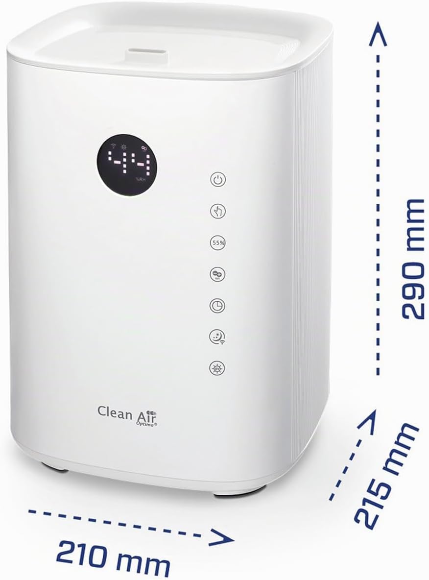 Clean Air Optima CA-604 - Luftbefeuchter mit Ionisator - Befeuchtungsleistung max. 400 ml/h - Wasser