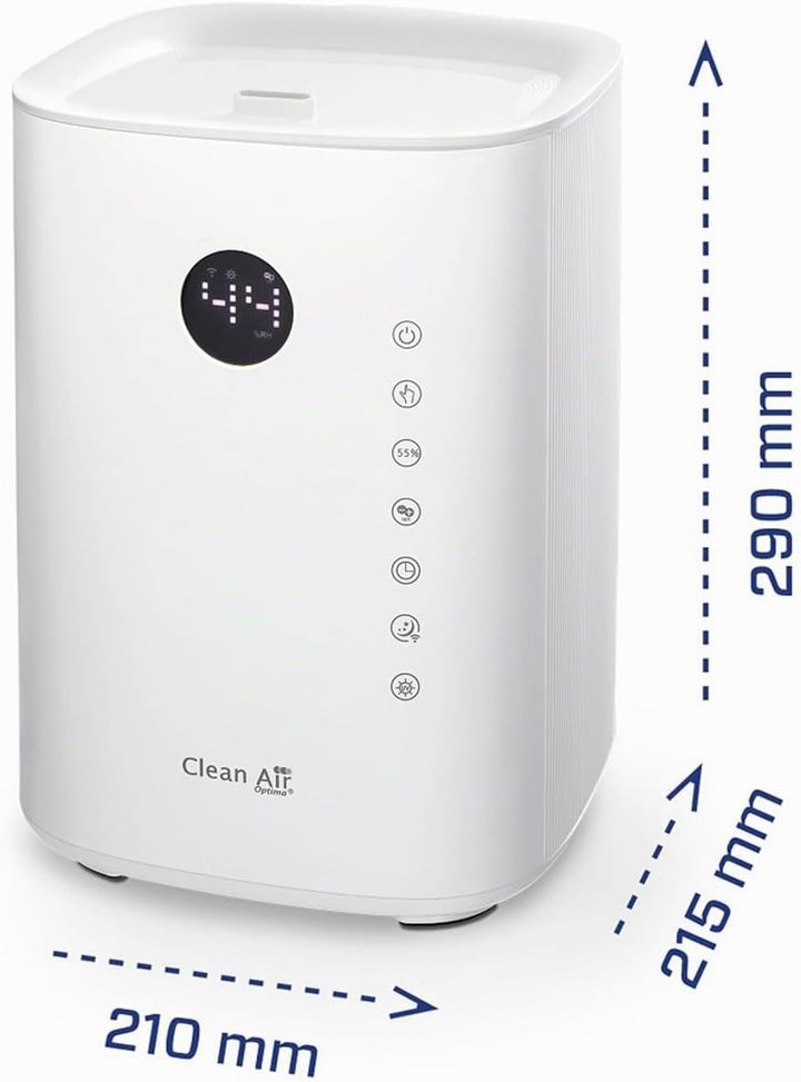 Clean Air Optima CA-604 - Luftbefeuchter mit Ionisator - Befeuchtungsleistung max. 400 ml/h - Wasser