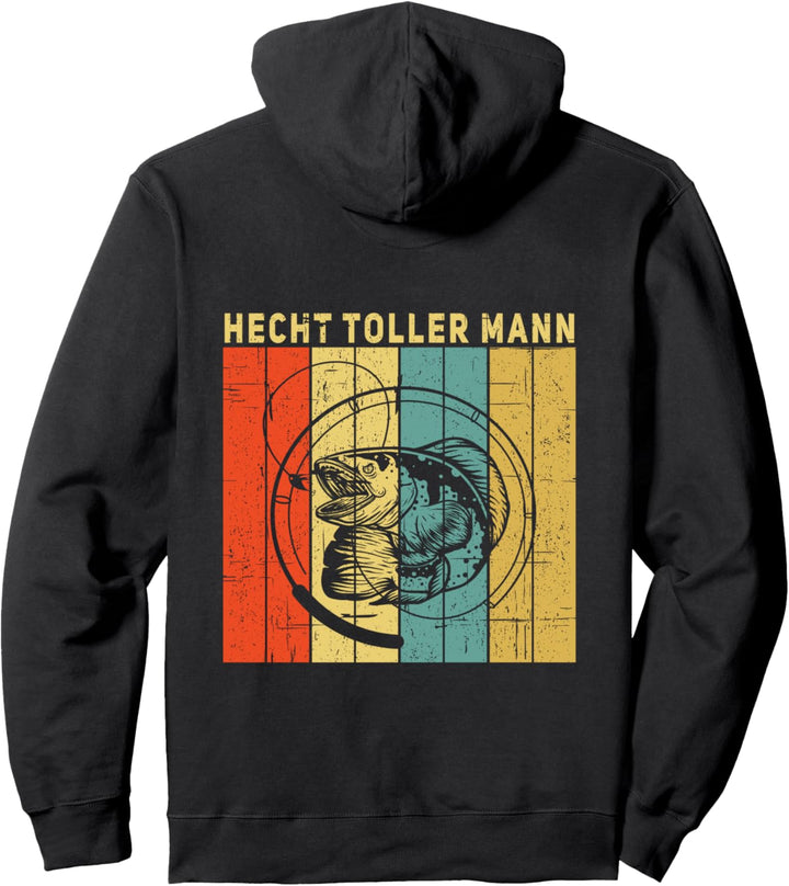 Hecht Toller Mann, Papa Angler Pullover Hoodie