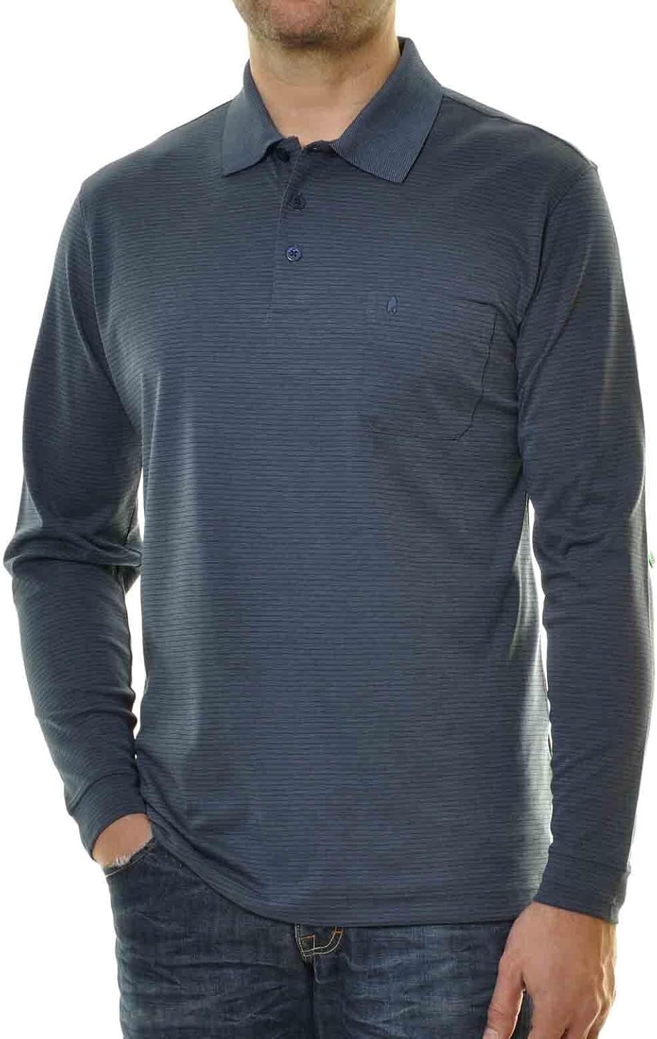 RAGMAN Herren Softknit-Polo Fineliner, Langarm XL Azur-778, XL Azur-778