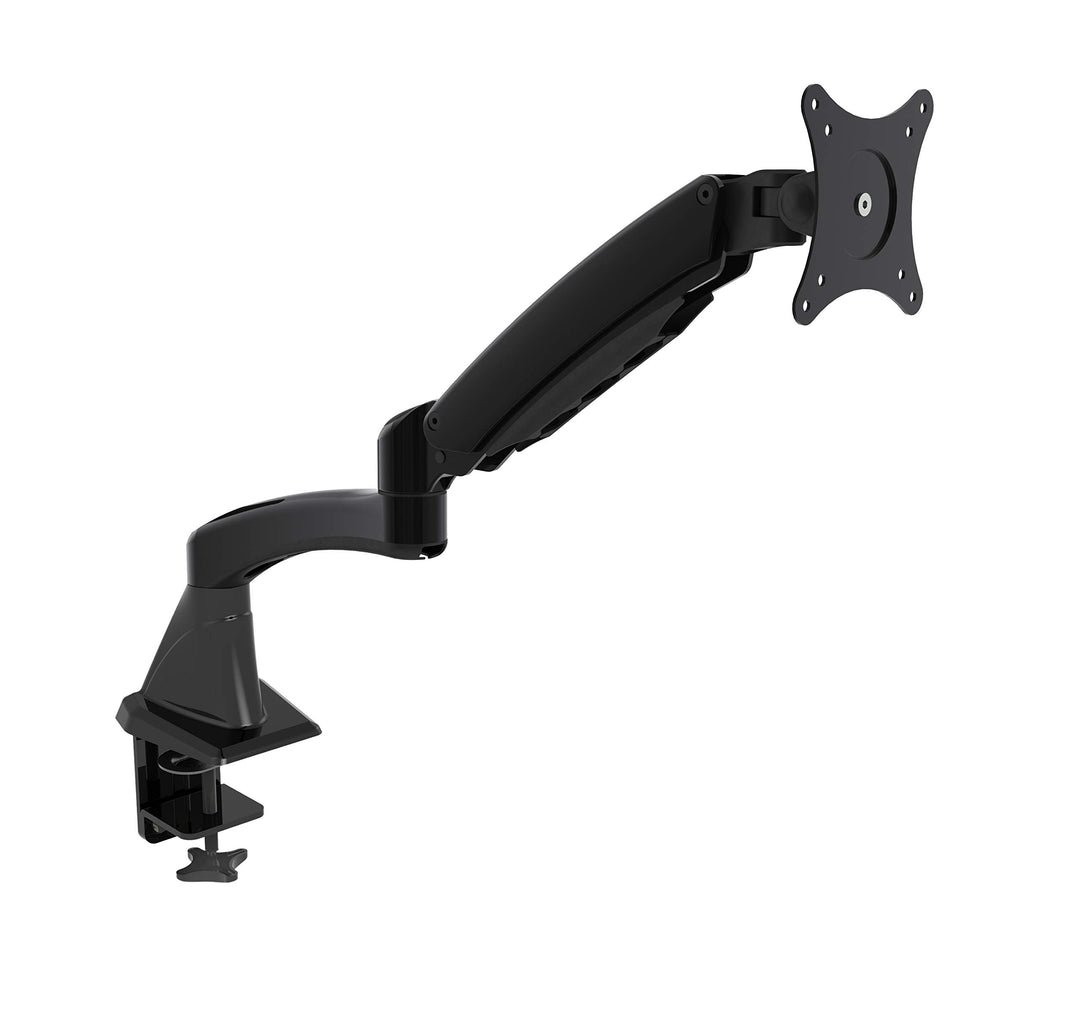 HFTEK-DS112F Schwarz Monitor Arm Halterung Halter Tischhalterung Stand für TFT LED LCD Bildschirm, D