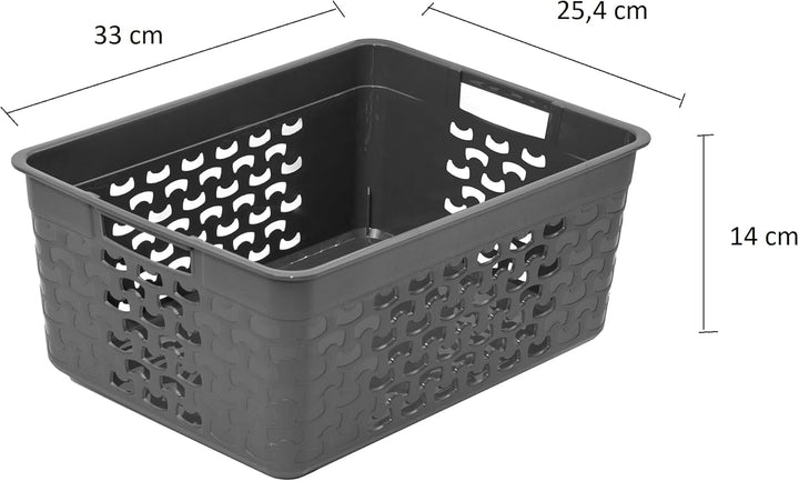 BranQ - Home essential Universeller, multifunktionaler, Aufbewahrungskorb in Cotton Design, BPA-frei
