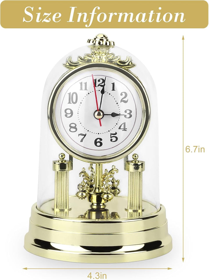 Kaminuhren Europäische Retro-Stil Wohnzimmer Uhr Antik Silent Tischuhr Für Wohnzimmer Schlafzimmer B