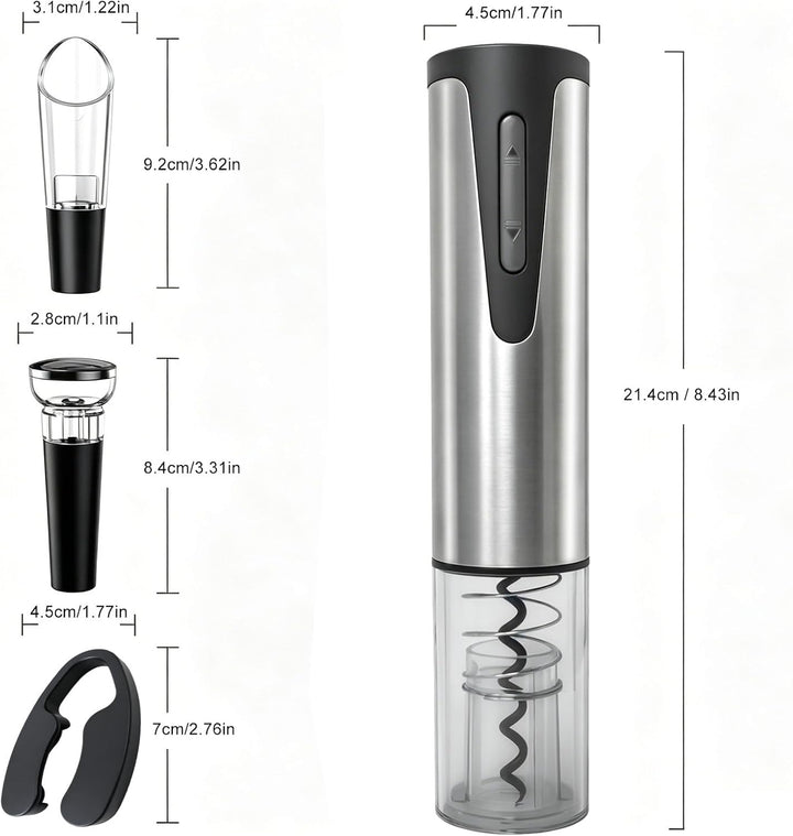 Elektrisches Weinflaschenöffner-Set Wiederaufladbares 5-in-1 Elektrischer Weinöffner Geschenkset, mi