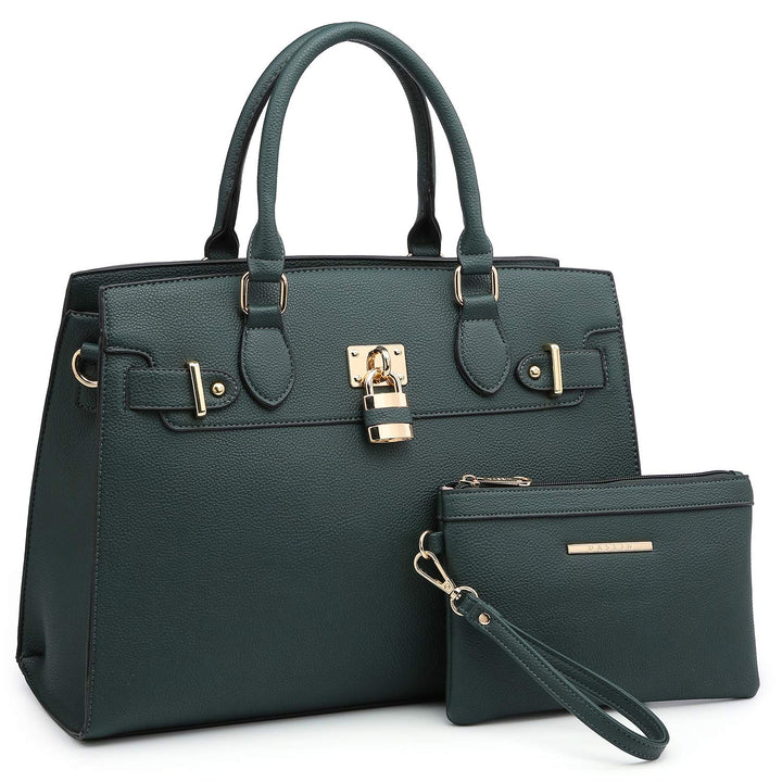 Dasein Women Handbags and Purses Ladies Shoulder Bag Top Handle Satchel Tote Work Bag with Matching