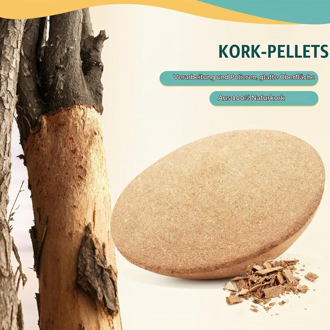 Kork Halbkugel, Surf Balance Board, Ø 30 cm, Höhe 10 cm Balance Board Halbkugel aus Massivem Kork fü