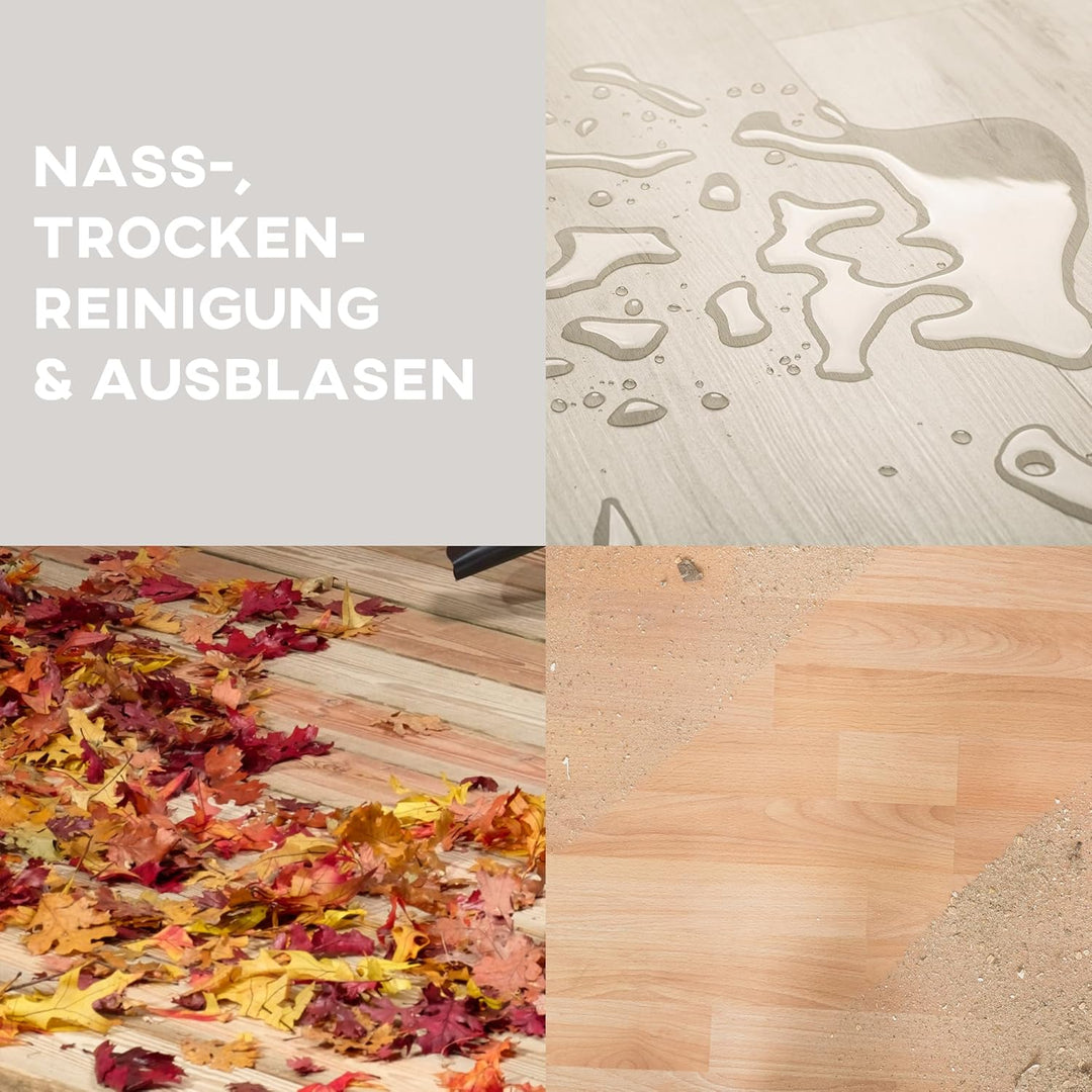 HOMCOM 3-in-1 Nass-Trockensauger 1200 W Staubsauger mit 20L Edelstahlbehälter Ø32mm Schlauchsystem B