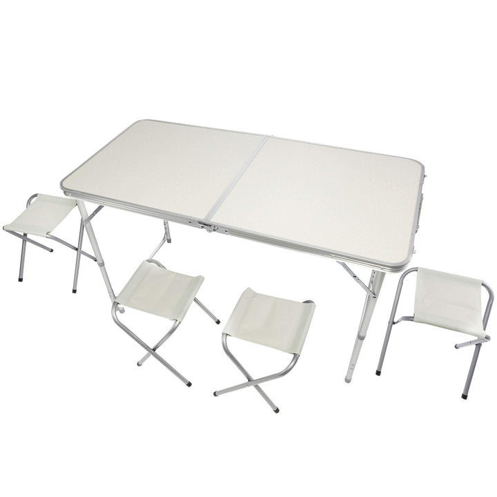 GOODS+GADGETS Klappbarer Multifunktionstisch Mehrzwecktisch Campingtisch Camping-Set Klapptisch Mark