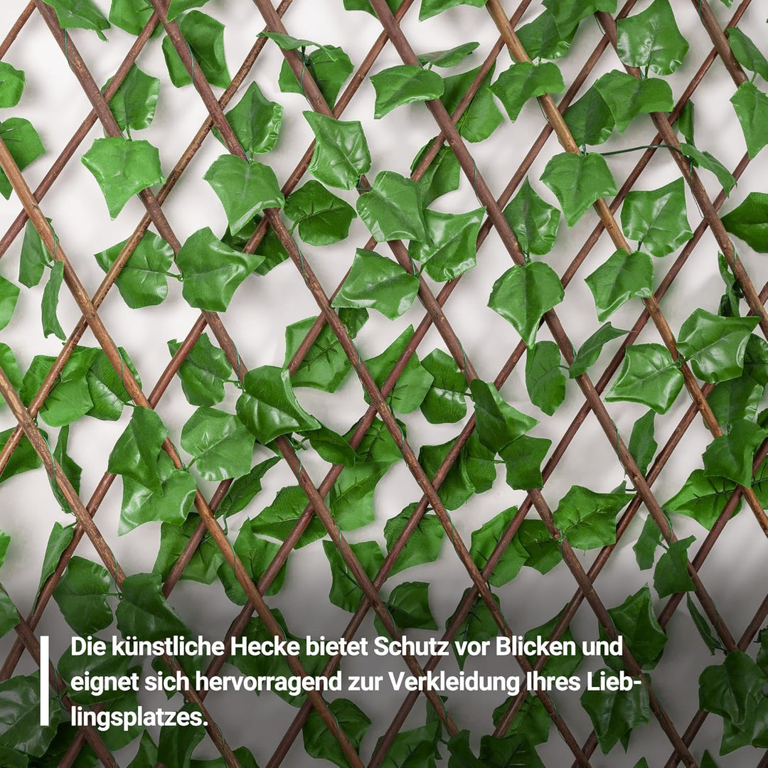 Künstliche Hecke 100 x 200 cm. Künstliche Pflanzenwand Sichtschutz Wandbegrünung Balkon Gartenzaun,