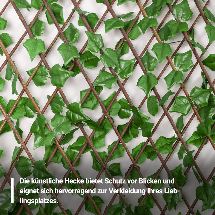 Künstliche Hecke 100 x 200 cm. Künstliche Pflanzenwand Sichtschutz Wandbegrünung Balkon Gartenzaun,