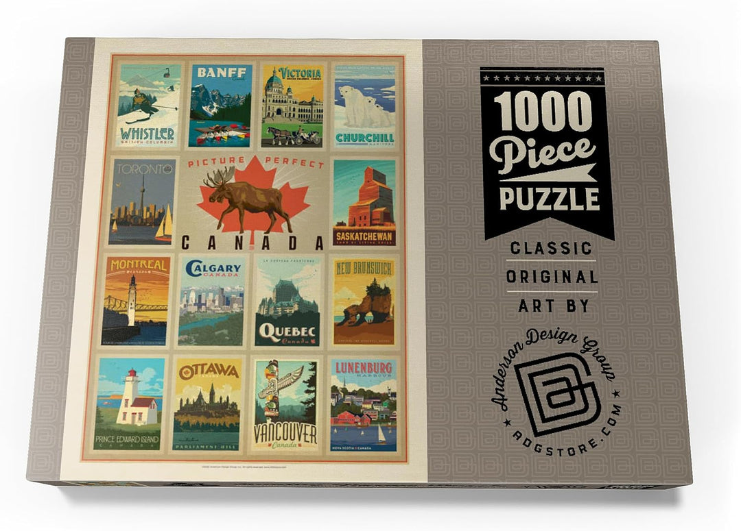 Kanada Reisen, Collage, Vintage Poster - Premium 1000 Teile Puzzle - MyPuzzle Sonderkollektion von A