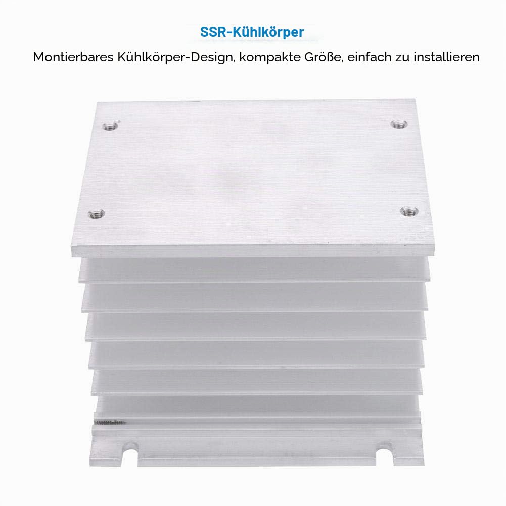 Dreiphasen-Solid-State-Relais-Kühlkörper SSR-Ableitung Aluminium Kühlkörpers,Kühlerlüfterbaugruppe