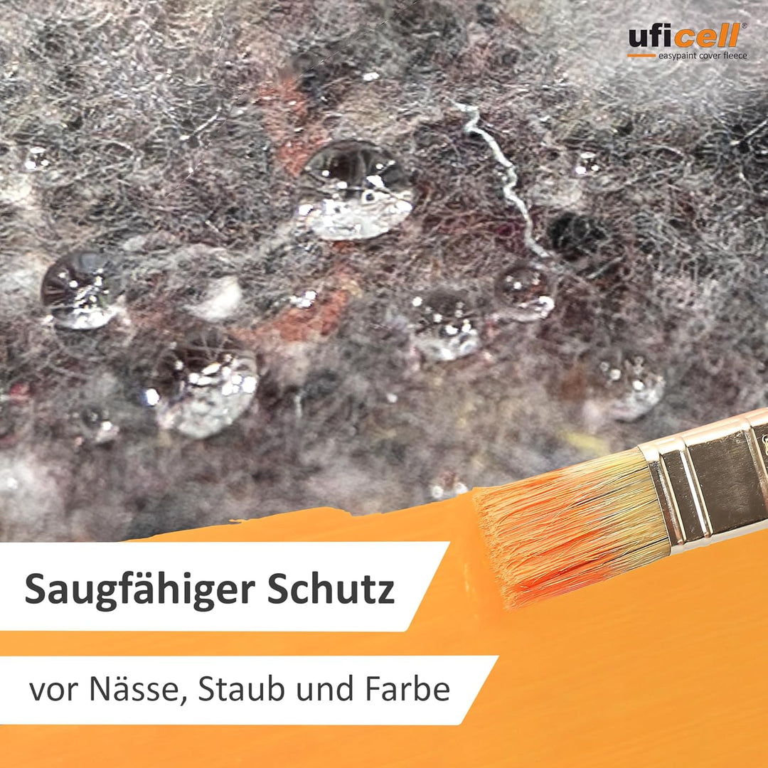 easypaint® PREMIUM Malervlies [25 m²] - Schutzvlies mit PE Anti Rutsch Beschichtung - Gewicht: 180 g