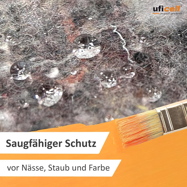easypaint® PREMIUM Malervlies [25 m²] - Schutzvlies mit PE Anti Rutsch Beschichtung - Gewicht: 180 g
