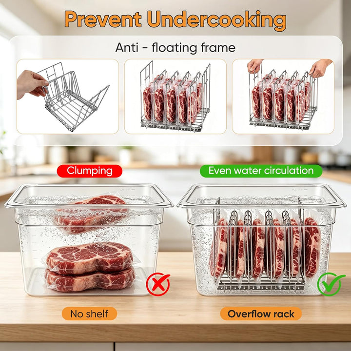Sous Vide Behälter, 11L Sous Vide Container mit Deckel und Rack für Sous-Vide Stick Garer Mehrere Ma