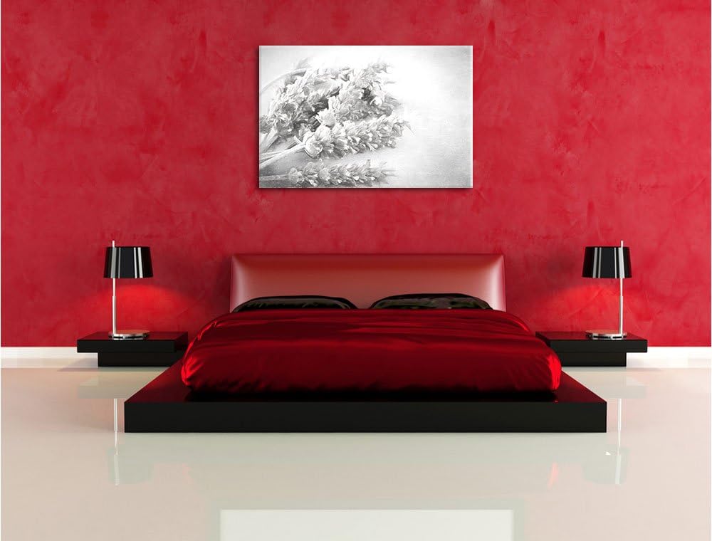 Pixxprint getrockneter Lavendel Kunst als Leinwandbild/Grösse: 100x70 cm/Wandbild/Kunstdruck/fertig